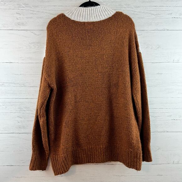 Silverflint Neutral Mock Neck Pullover Sweater Size L - Picture 2 of 7
